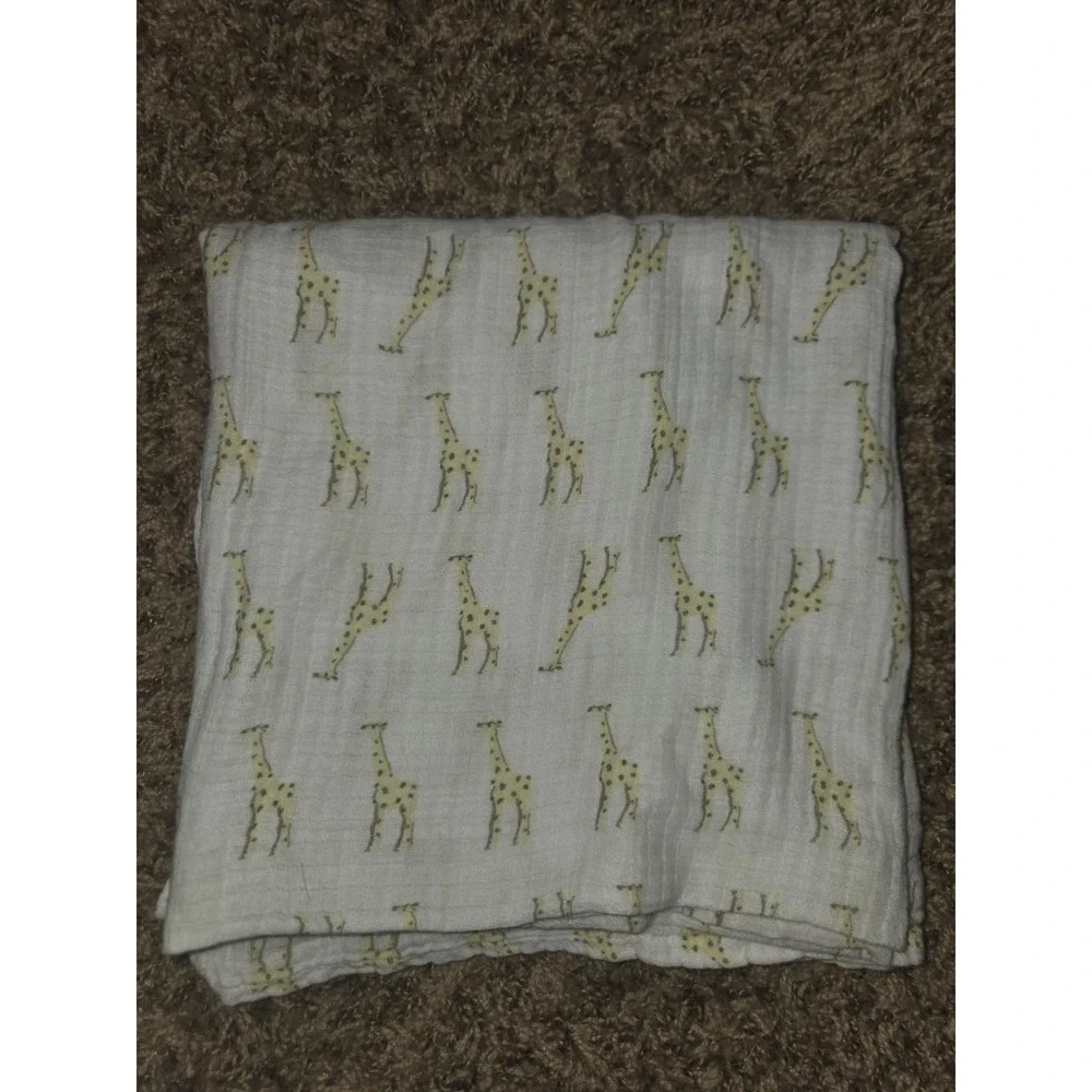 BABY Blankets Swaddle ADEN & Anais Muslin 100% Cotton Giraffe W/ 0-3 M Top